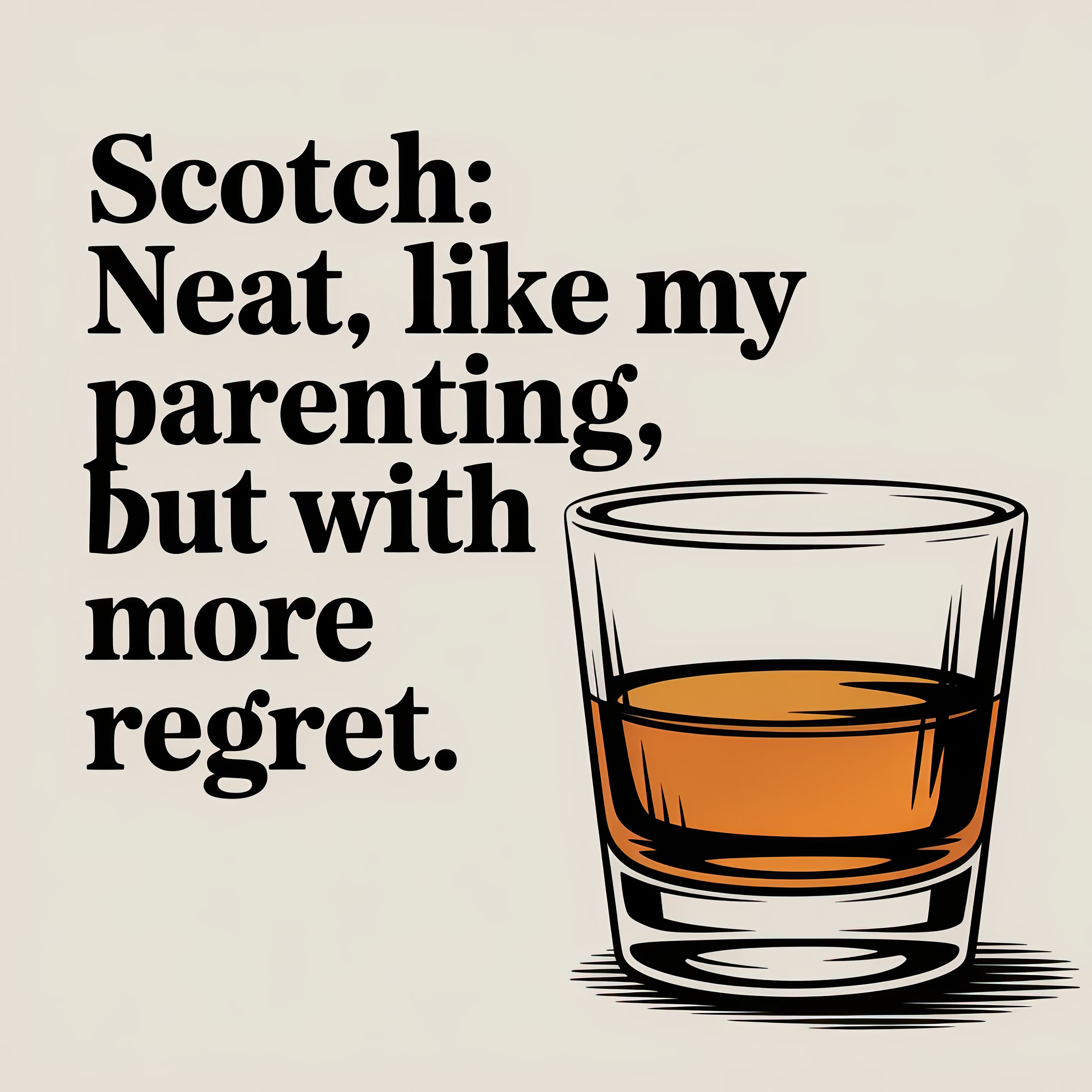 Scotch Neat, Like My Parenting