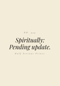 Spiritually: pending update.