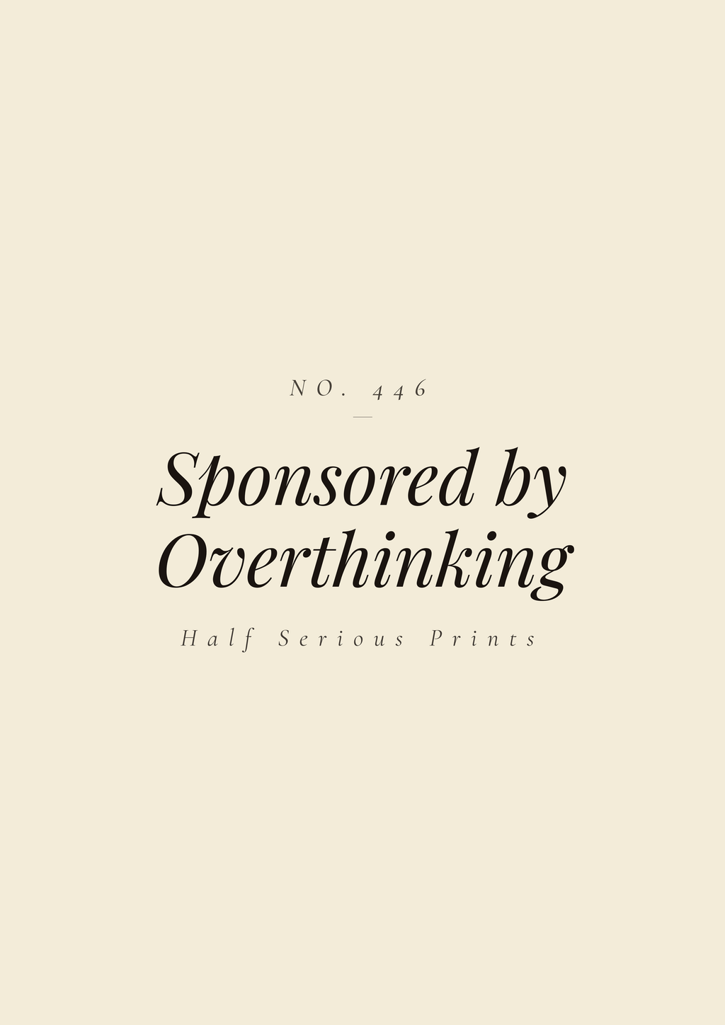 Sponsored by Overthinking