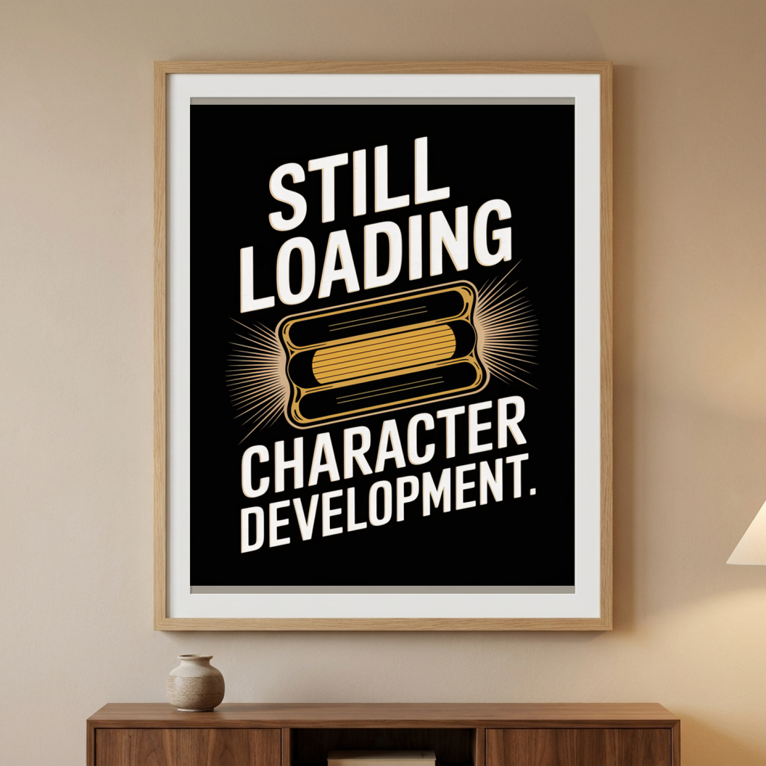 Still Loading Character Development — CozyWoodRoom mockup