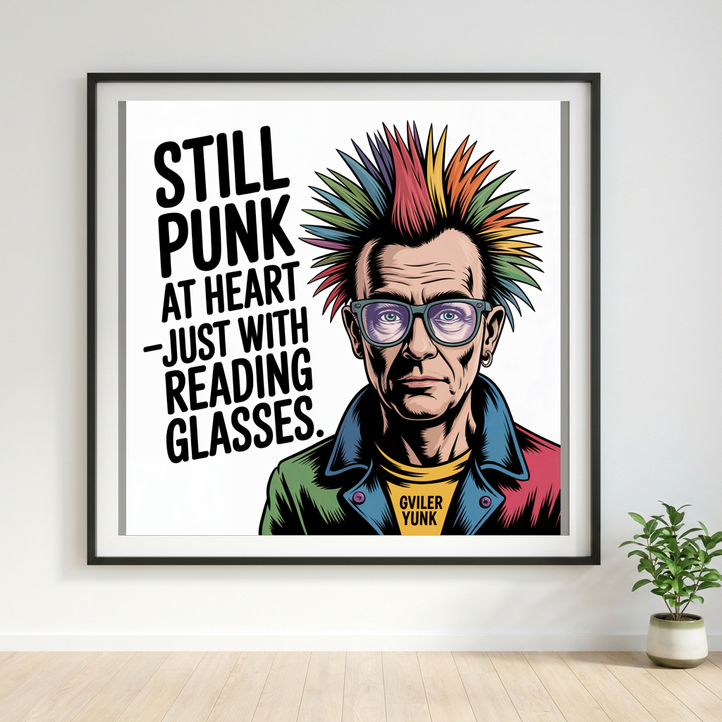 Still Punk at Heart Just with Reading Glasses