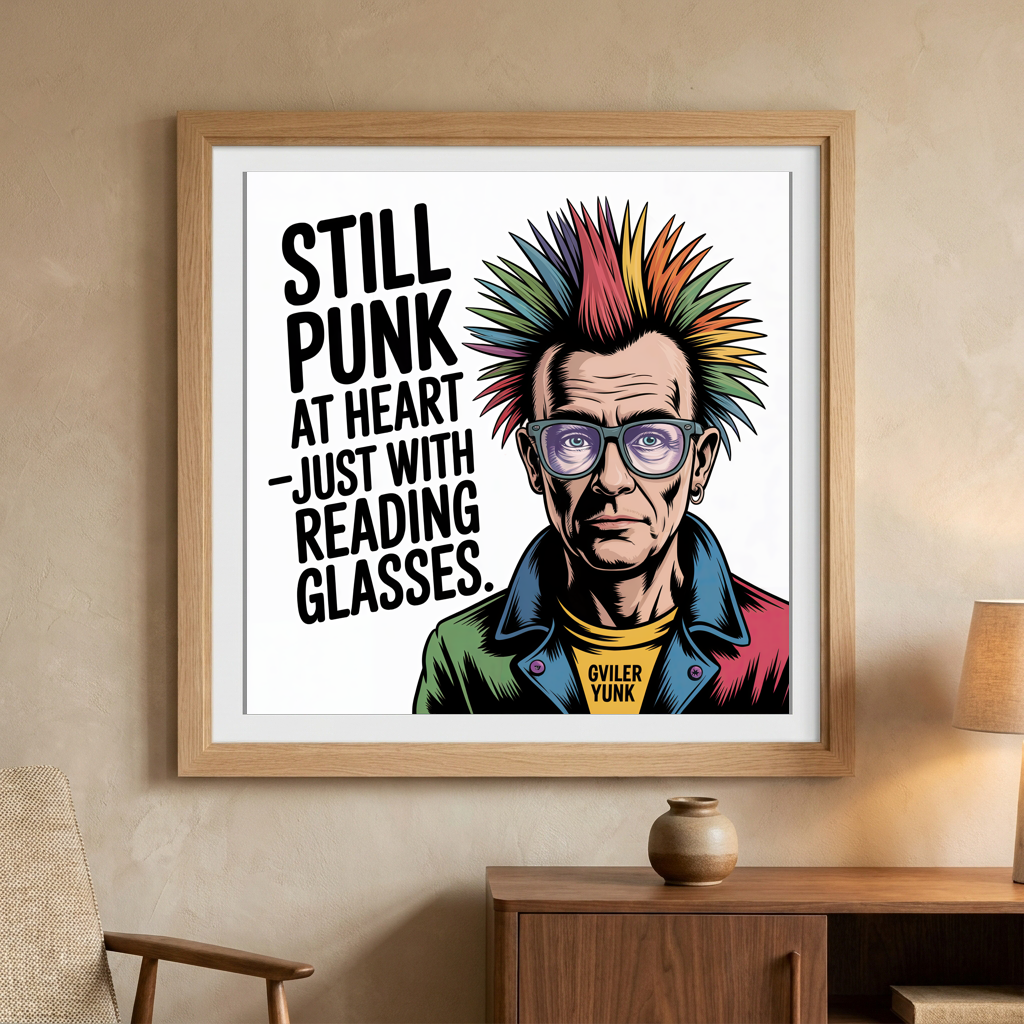 Still Punk at Heart Just with Reading Glasses