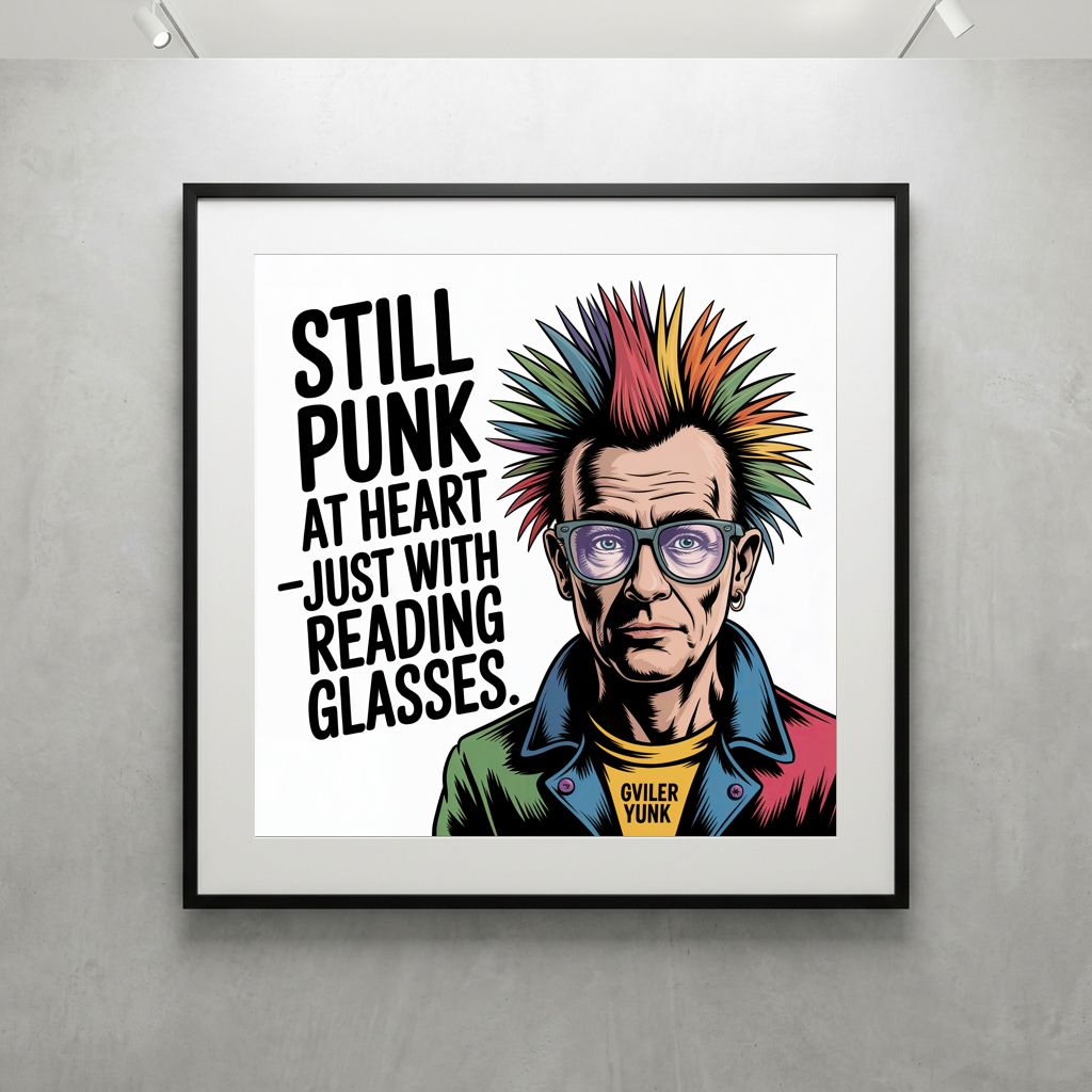 Still Punk at Heart Just with Reading Glasses