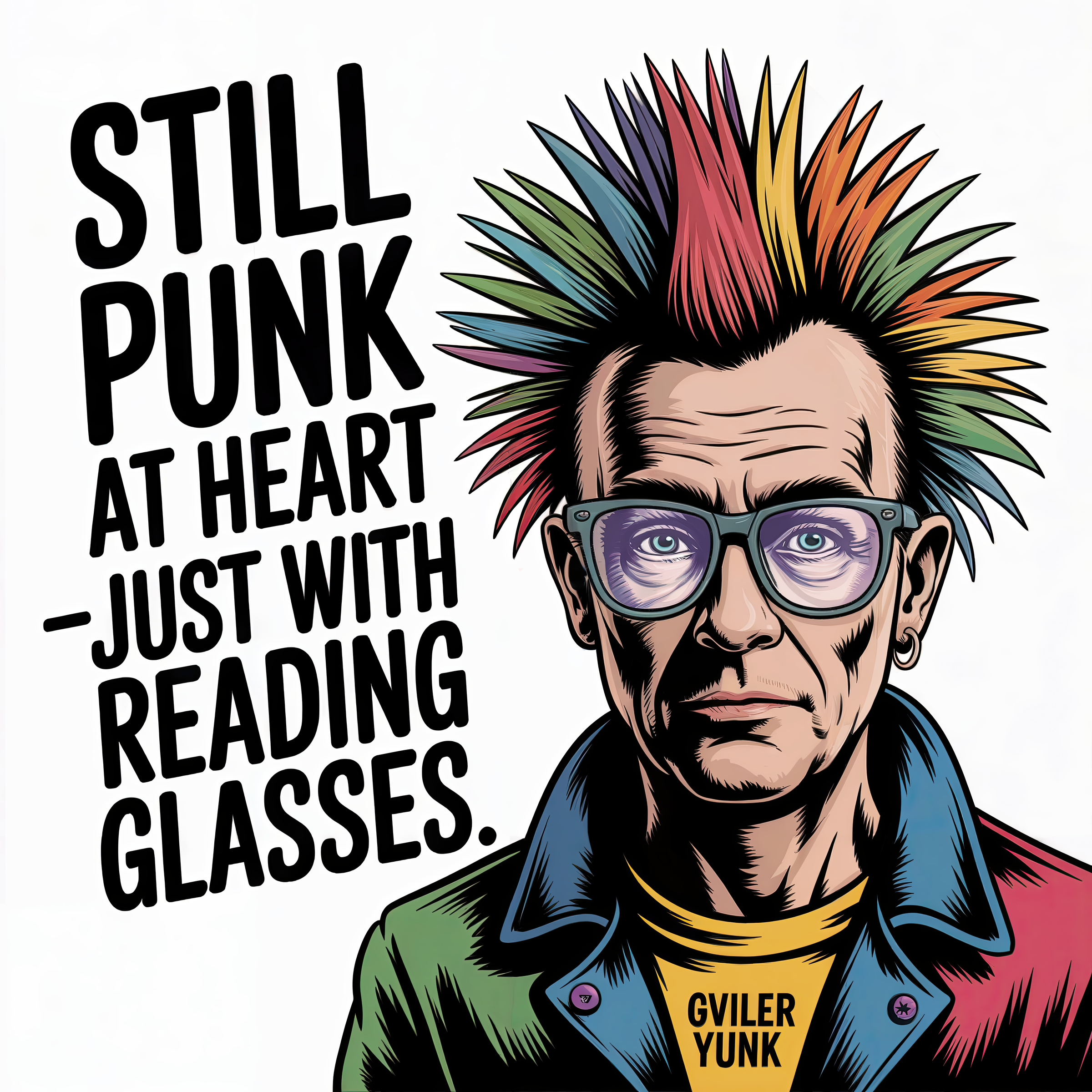 Still Punk at Heart Just with Reading Glasses