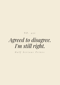 Agreed to disagree. I'm still right.
