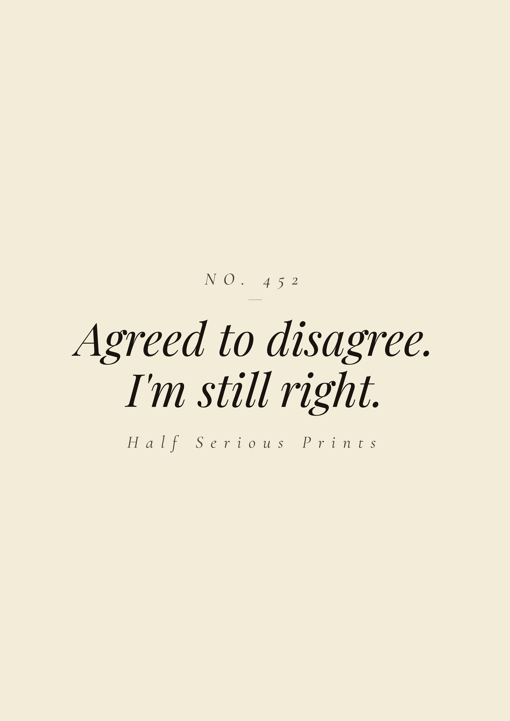 Agreed to disagree. I'm still right.