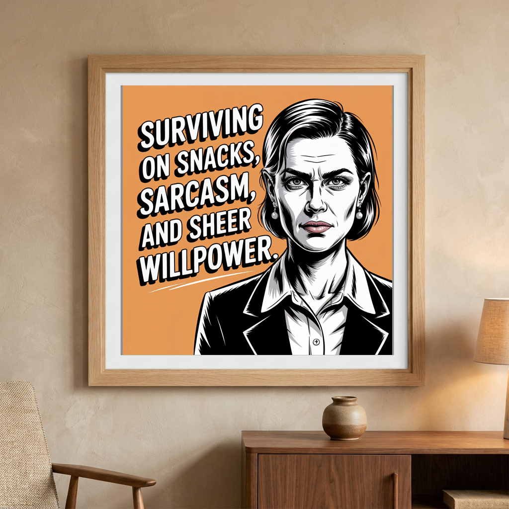 Surviving on Snacks Sarcasm and Sheer Willpower