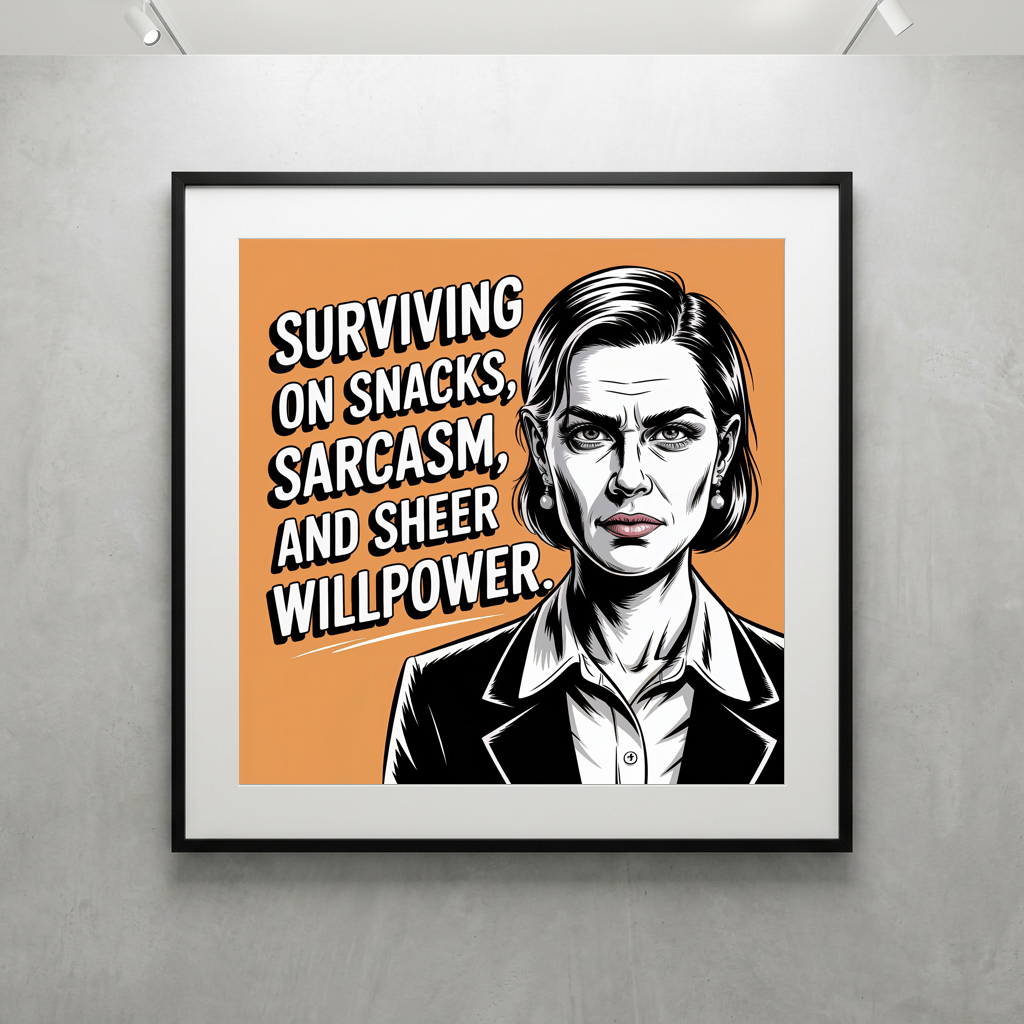 Surviving on Snacks Sarcasm and Sheer Willpower