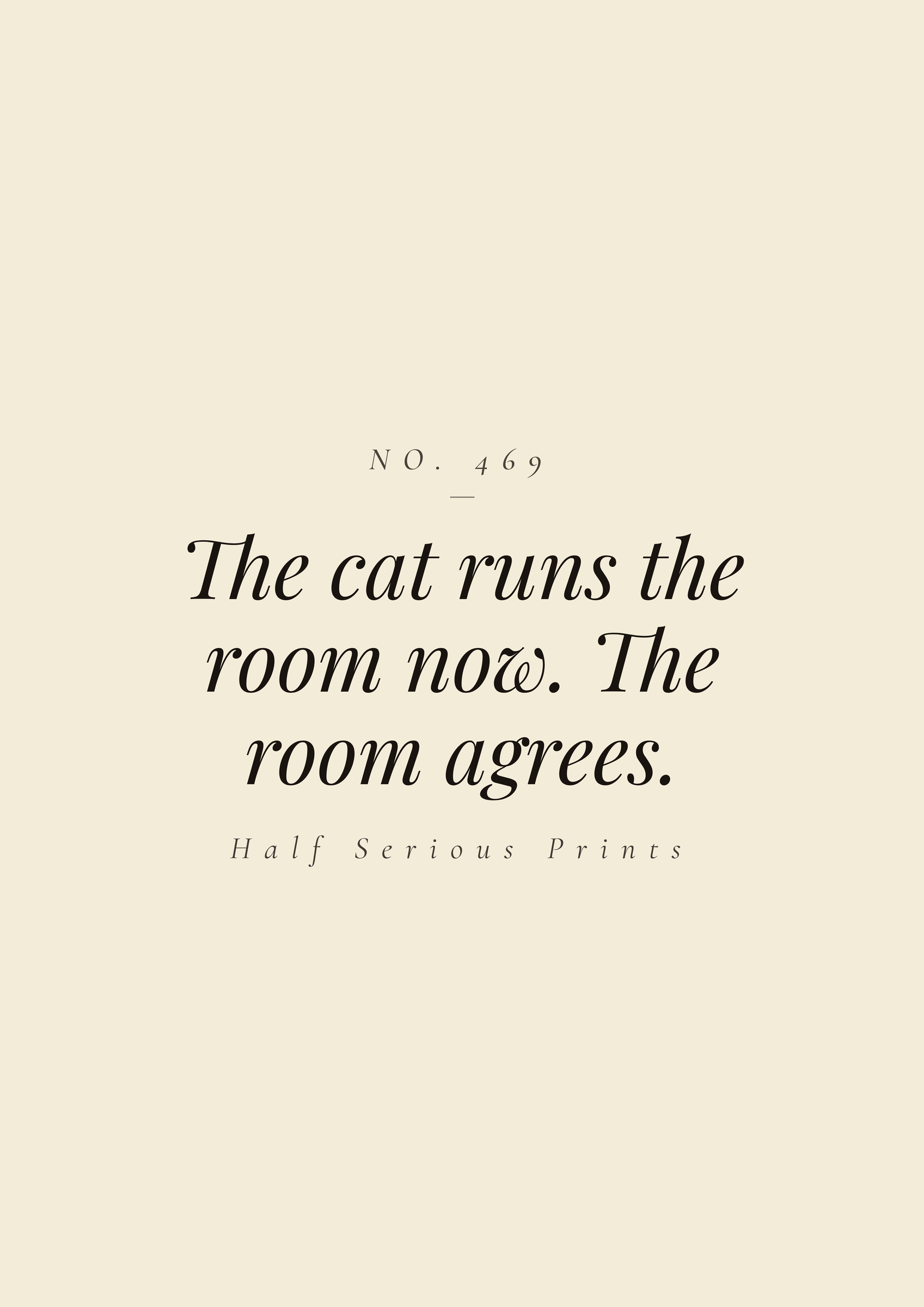 The cat runs the room now. The room agrees.