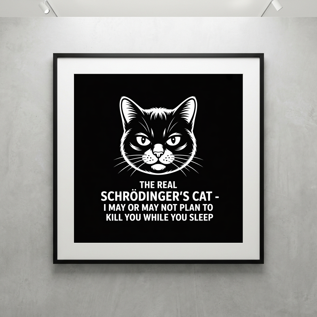 The Real Schrödingers Cat I May or May not Plan to Kill You