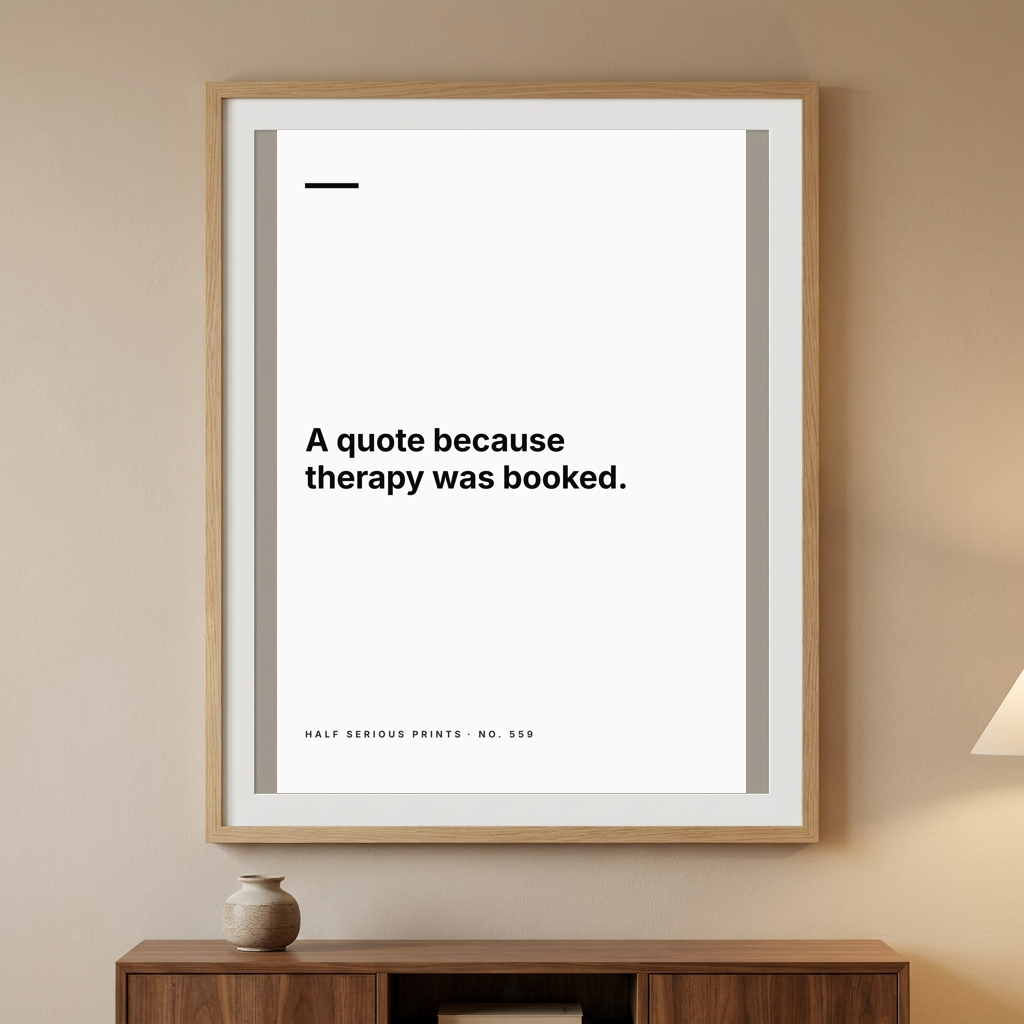A quote because therapy was booked.