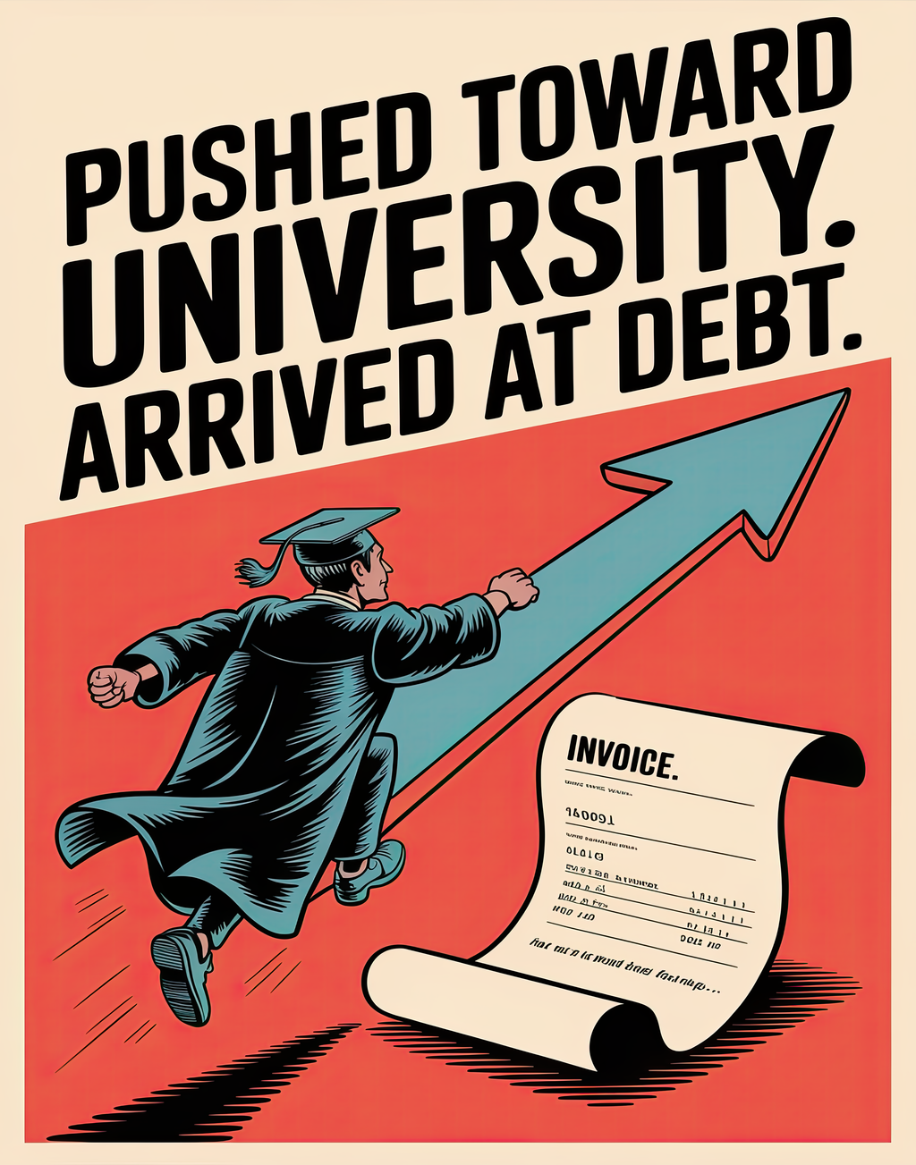 pushed-toward-university-arrived-at-debt