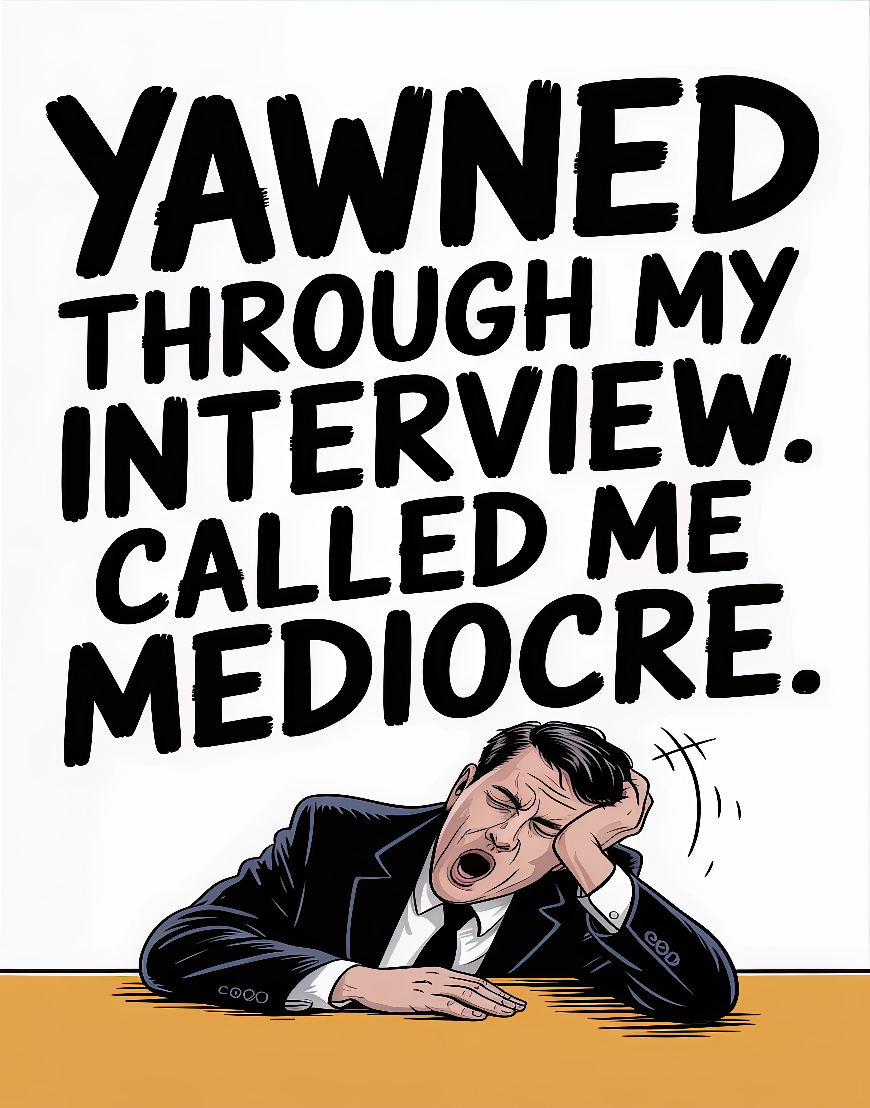yawned-through-my-interview-called-me-mediocre