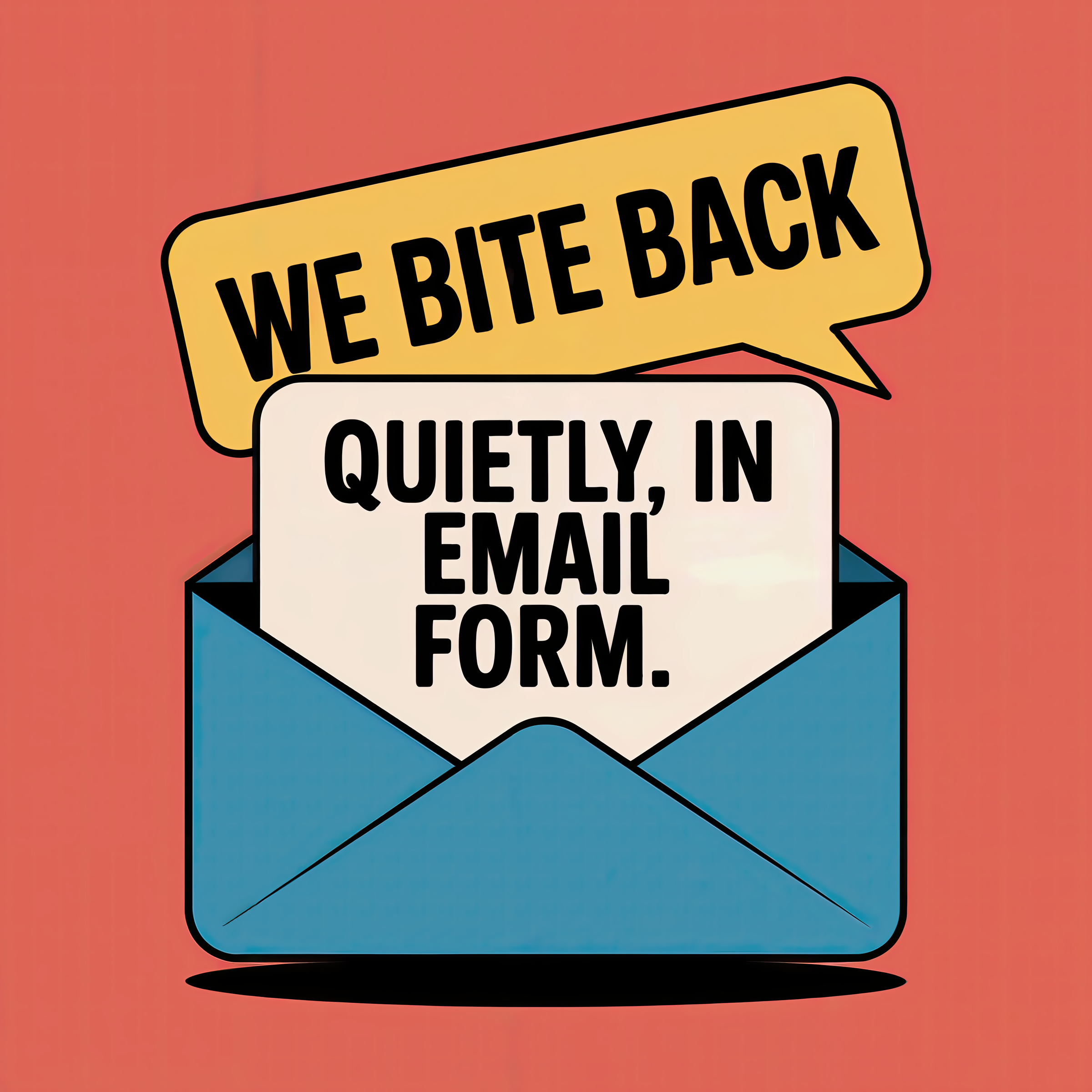 We Bite Back Quietly in Email Form